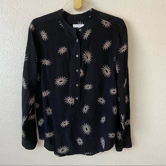 Equipment Ava silk black blouse size small - Picture 10 of 12
